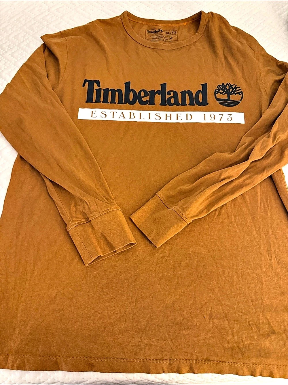 Timberland Tree Logo Hoodie Men's XL Hoodie & Long Sleeve Top Lot Black & Orange - Picture 3 of 6